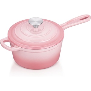 E-far 1Qt & 2Qt & 3Qt Sauce Pan Set with Self-basting Lids, Green(Pink)