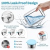E-far Stainless Steel Bento Box for Kids & Adults, 47oz/1400ml Leakproof Lunch Box with 3 Compartments & Dressing Container, Removable Dividers & Lockable Clips for Lunch/Work, Dishwasher Safe(Blue)(Blue)