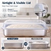E-far Loaf Pan with Lids, 9 x 5 Inch Stainless Steel Bread Pans for Homemade Bread, Rectangle Baking Tins for Sourdough, Meatloaf, Banana Cake, Nontoxic & Dishwasher Safe – Set of 2(Set of 1)