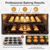 E-far Muffin Pan Set of 2, Regular 12-Cup & Mini 24-Cup Cupcake Pan | Nonstick Carbon Steel Muffin Tins for Easy Release, 2 Sizes for Baking Muffins & Cupcakes, Warp-Free & Even Baking, Oven Safe(Carbon Steel)
