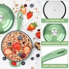 E-far 1Qt & 2Qt Enameled Cast Iron Sauce Pan Set with Self-basting Lids | Small Heavy Duty Dutch Oven Pot for All Kitchen Stove, Induction-Ready & Easy Clean, Pink(Pistachio Green)