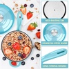 E-far 1Qt & 2Qt Enameled Cast Iron Sauce Pan Set with Self-basting Lids | Small Heavy Duty Dutch Oven Pot for All Kitchen Stove, Induction-Ready & Easy Clean, Pink(Light Blue)