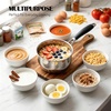 E-far 3 Quart Saucepan, Tri-Ply Base Stainless Steel Sauce Pot with Lid | Small Milk Sauce Pan with Stay-Cool Handle for Home Kitchen Cooking, Compatible with All Cooktops, Non-toxic, Dishwasher Safe(1 Quart)
