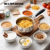 E-far 3 Quart Saucepan, Tri-Ply Base Stainless Steel Sauce Pot with Lid | Small Milk Sauce Pan with Stay-Cool Handle for Home Kitchen Cooking, Compatible with All Cooktops, Non-toxic, Dishwasher Safe(2 Quart)