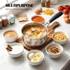 E-far 3 Quart Saucepan, Tri-Ply Base Stainless Steel Sauce Pot with Lid | Small Milk Sauce Pan with Stay-Cool Handle for Home Kitchen Cooking, Compatible with All Cooktops, Non-toxic, Dishwasher Safe(3 Quart)