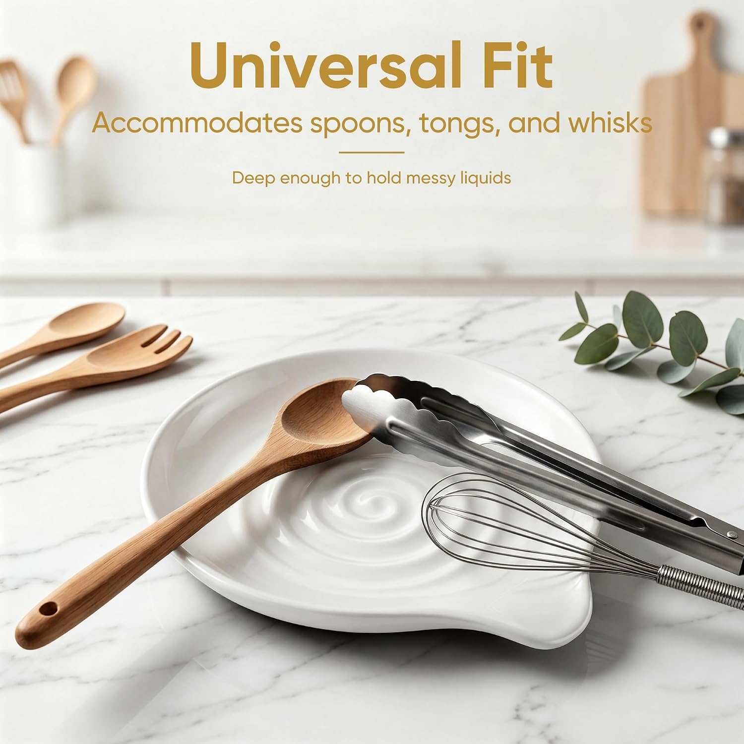 image:imageEfar Spoon Rest Ceramic Spoon Holder for Stove Top HeatResistant 5 Inch Utensils Rest for Coffee Bar amp Kitchen Counter Decor Fits Ladles amp Spatulas Dishwasher Safe Matte BlackWhite