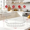 E-far 11.4” Stainless Steel Canning Rack, Jar Rack for Water Bath Canner | Fits Pots 12.4″ Dia. & Up, Holds 7 Pint or 6 Quart Jars, Jar Lifter with Foldable Handles, Reinforced Frame, Dishwasher Safe