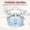 E-far 11.4” Stainless Steel Canning Rack, Jar Rack for Water Bath Canner | Fits Pots 12.4″ Dia. & Up, Holds 7 Pint or 6 Quart Jars, Jar Lifter with Foldable Handles, Reinforced Frame, Dishwasher Safe