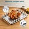 E-far Air Fryer Basket for Oven, Large Air Fryer Basket & Tray, 18’’ x 13’’ | Stainless Steel Crisper Tray & Baking Pan, for Oven Cooking Broiling Grilling, Heavy Duty & Dishwasher Safe(17.7” x 13”)