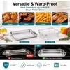 E-far Air Fryer Basket for Oven, Large Air Fryer Basket & Tray, 18’’ x 13’’ | Stainless Steel Crisper Tray & Baking Pan, for Oven Cooking Broiling Grilling, Heavy Duty & Dishwasher Safe(10.5” x 8.3”)