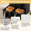 E-far Air Fryer Racks, 7.7×5.3” Rectangle Dual Basket Air Fryer Accessories, 3-Tier Stackable Stainless Steel Cooking Rack Set for Frying Roasting, W/Silicon Feet & Anti-scald Clip, Dishwasher Safe(7.7×5.3 inch Rectangle Rack)