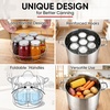 E-far Canning Supplies Starter Kit with Rack, Home Canning Tools Set | Food-grade Stainless Steel Canning Accessories: Funnel, Ladle, Tongs, Jar Lifter, Jar Wrench, 3-in-1 Magnetic Lid Lifter