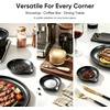 E-far Spoon Rest, Ceramic Spoon Holder for Stove Top, Heat-Resistant | 5 Inch Utensils Rest for Coffee Bar & Kitchen Counter Decor, Fits Ladles & Spatulas, Dishwasher Safe, Matte Black(Black)