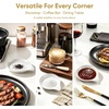 E-far Spoon Rest, Ceramic Spoon Holder for Stove Top, Heat-Resistant | 5 Inch Utensils Rest for Coffee Bar & Kitchen Counter Decor, Fits Ladles & Spatulas, Dishwasher Safe, Matte Black(White)