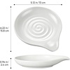 E-far Spoon Rest, Ceramic Spoon Holder for Stove Top, Heat-Resistant | 5 Inch Utensils Rest for Coffee Bar & Kitchen Counter Decor, Fits Ladles & Spatulas, Dishwasher Safe, Matte Black(White)