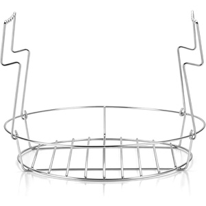 E-far 11.4” Stainless Steel Canning Rack, Jar Rack for Water Bath Canner | Fits Pots 12.4″ Dia. & Up, Holds 7 Pint or 6 Quart Jars, Jar Lifter with Foldable Handles, Reinforced Frame, Dishwasher Safe