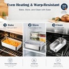 E-far Loaf Pan with Lids, Stainless Steel Bread Pans for Homemade Bread | 9 x 5 Inch Rectangle Baking Tins for Sourdough, Meatloaf, Banana Cake, Nontoxic & Dishwasher Safe – Set of 4(Set of 1)