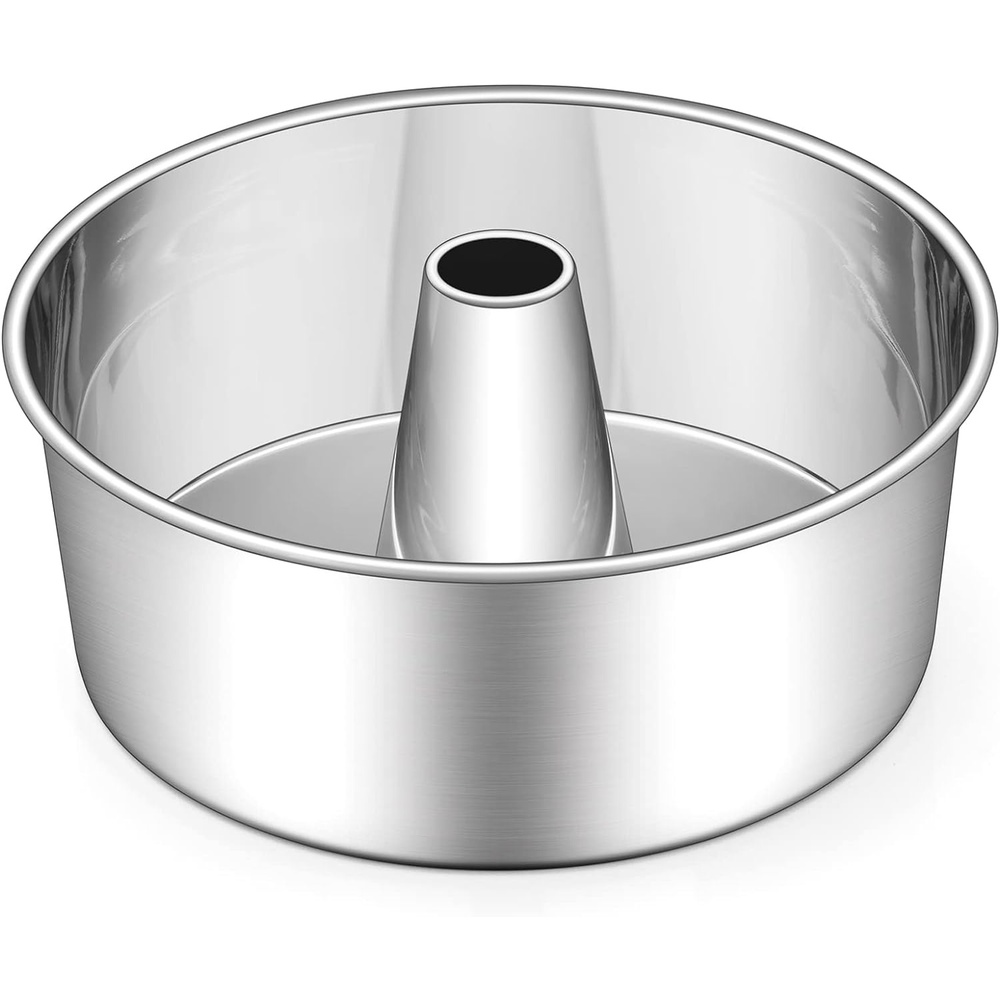 image:imageEfar 10Inch Angel Food Cake Pan Stainless Steel Tube Pan for Baking Ideal for Pound Chiffon Cake Onepiece Design amp Nontoxic Dishwasher Safe1 Piece