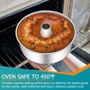 E-far 10-Inch Angel Food Cake Pan, Stainless Steel Tube Pan for Baking | Ideal for Pound Chiffon Cake, One-piece Design & Non-toxic, Dishwasher Safe(1 Piece)
