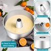 E-far 10-Inch Angel Food Cake Pan, Stainless Steel Tube Pan for Baking | Ideal for Pound Chiffon Cake, One-piece Design & Non-toxic, Dishwasher Safe(1 Piece)
