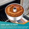 E-far 10-Inch Angel Food Cake Pan, Stainless Steel Tube Pan for Baking | Ideal for Pound Chiffon Cake, One-piece Design & Non-toxic, Dishwasher Safe(2 Pieces)