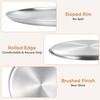 E-far 13.5” Stainless Steel Pizza Pan for Oven, Pizza Baking Tray Plate | Metal Pizza Plate, Heavy-duty Round Baking Sheet, Healthy & Non-toxic, Rust-resistant & Dishwasher Safe(2)