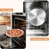 E-far 16” Stainless Steel Pizza Pan for Oven, Pizza Baking Tray Set of 2 | Large Metal Pizza Plate, Heavy-duty Round Baking Sheet, Healthy & Non-toxic, Rust-resistant & Dishwasher Safe(2)