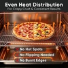 E-far 16” Stainless Steel Pizza Pan for Oven, Pizza Baking Tray Set of 2 | Large Metal Pizza Plate, Heavy-duty Round Baking Sheet, Healthy & Non-toxic, Rust-resistant & Dishwasher Safe(1)