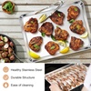 E-far Stainless Steel Baking Sheet 4 Pack, 9″x13″ Cookie Sheets for Baking | Stainless Steel Sheet Cake Pan, Non-toxic Baking Trays for Oven Cooking, Healthy & Rust Free, Easy Clean & Dishwasher Safe(3)
