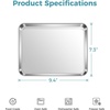 E-far Stainless Steel Baking Sheet 4 Pack, 9″x13″ Cookie Sheets for Baking | Stainless Steel Sheet Cake Pan, Non-toxic Baking Trays for Oven Cooking, Healthy & Rust Free, Easy Clean & Dishwasher Safe(4)