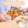 E-far Stainless Steel Baking Sheet 4 Pack, 9″x13″ Cookie Sheets for Baking | Stainless Steel Sheet Cake Pan, Non-toxic Baking Trays for Oven Cooking, Healthy & Rust Free, Easy Clean & Dishwasher Safe(1)