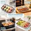 E-far Stainless Steel Baking Sheet 4 Pack, 9″x13″ Cookie Sheets for Baking | Stainless Steel Sheet Cake Pan, Non-toxic Baking Trays for Oven Cooking, Healthy & Rust Free, Easy Clean & Dishwasher Safe(4)