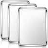 E-far Stainless Steel Baking Sheet 4 Pack, 9″x13″ Cookie Sheets for Baking | Stainless Steel Sheet Cake Pan, Non-toxic Baking Trays for Oven Cooking, Healthy & Rust Free, Easy Clean & Dishwasher Safe(3)
