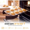 E-far Mini Loaf Pan, 8-Cavity Stainless Steel Baking Bread Pans Set, 2 Pack(1)
