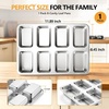 E-far Mini Loaf Pan, 8-Cavity Stainless Steel Baking Bread Pans Set, 2 Pack(1)