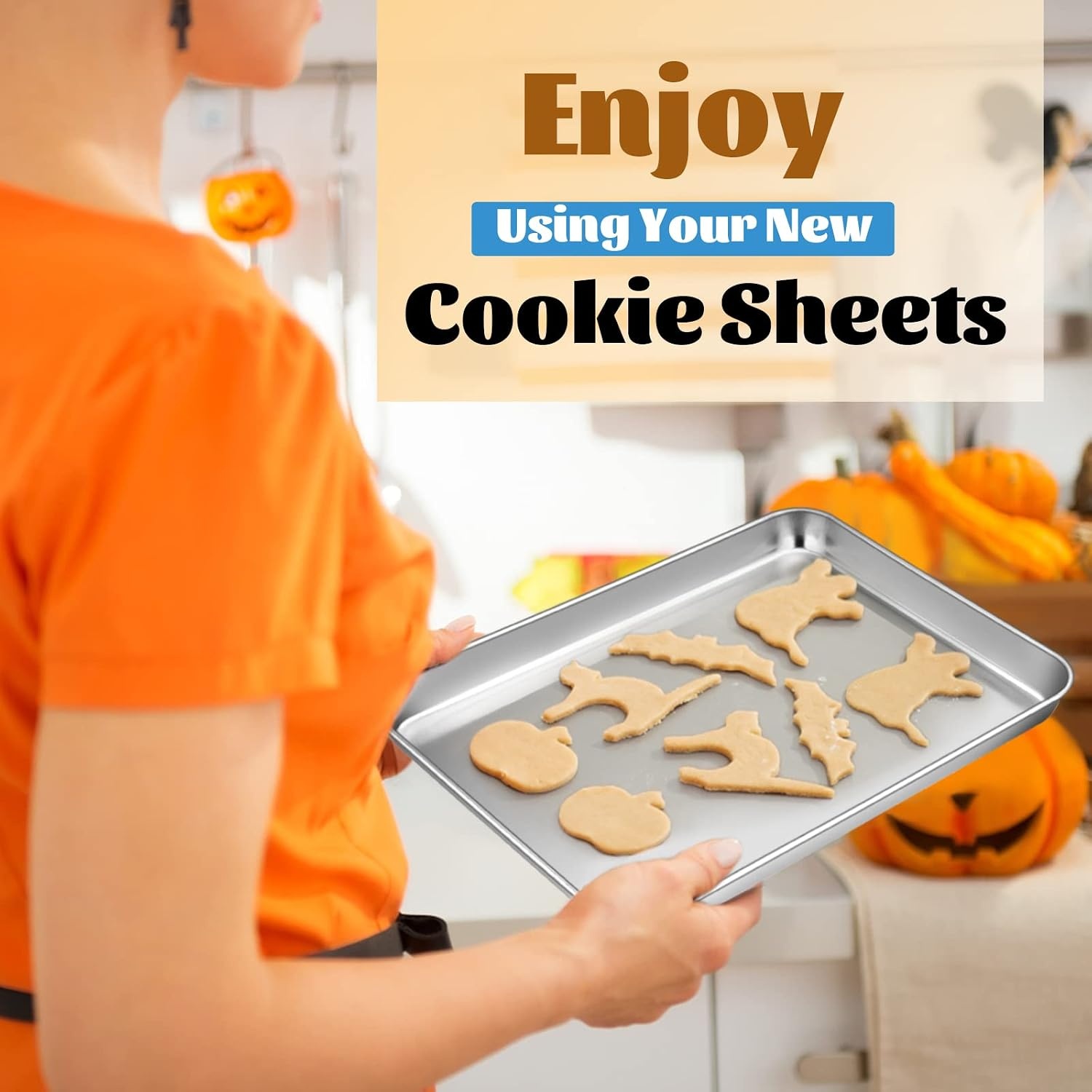 image:imageEfar 20x14 Large Baking Sheet with Wire Rack Set 2 Pans 2 Bacon Racks4