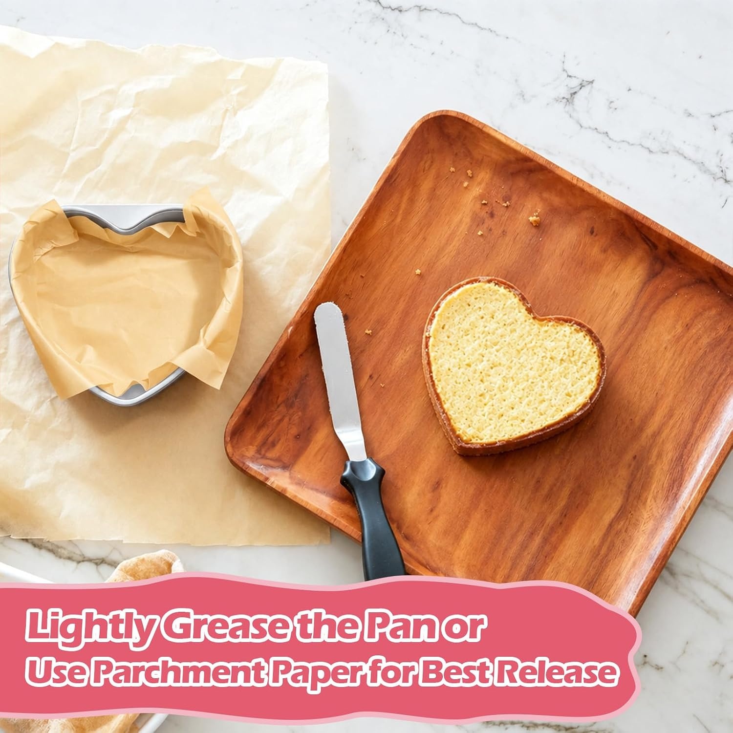 image:imageEfar 4 Inch Mini Heart Cake Pan Set of 3 Stainless Steel Heart Shaped Smash Cake Baking Mold Small Heart Cake Tin for Valentines Day Anniversaries Birthday Nontoxic amp Dishwasher SafeSilver