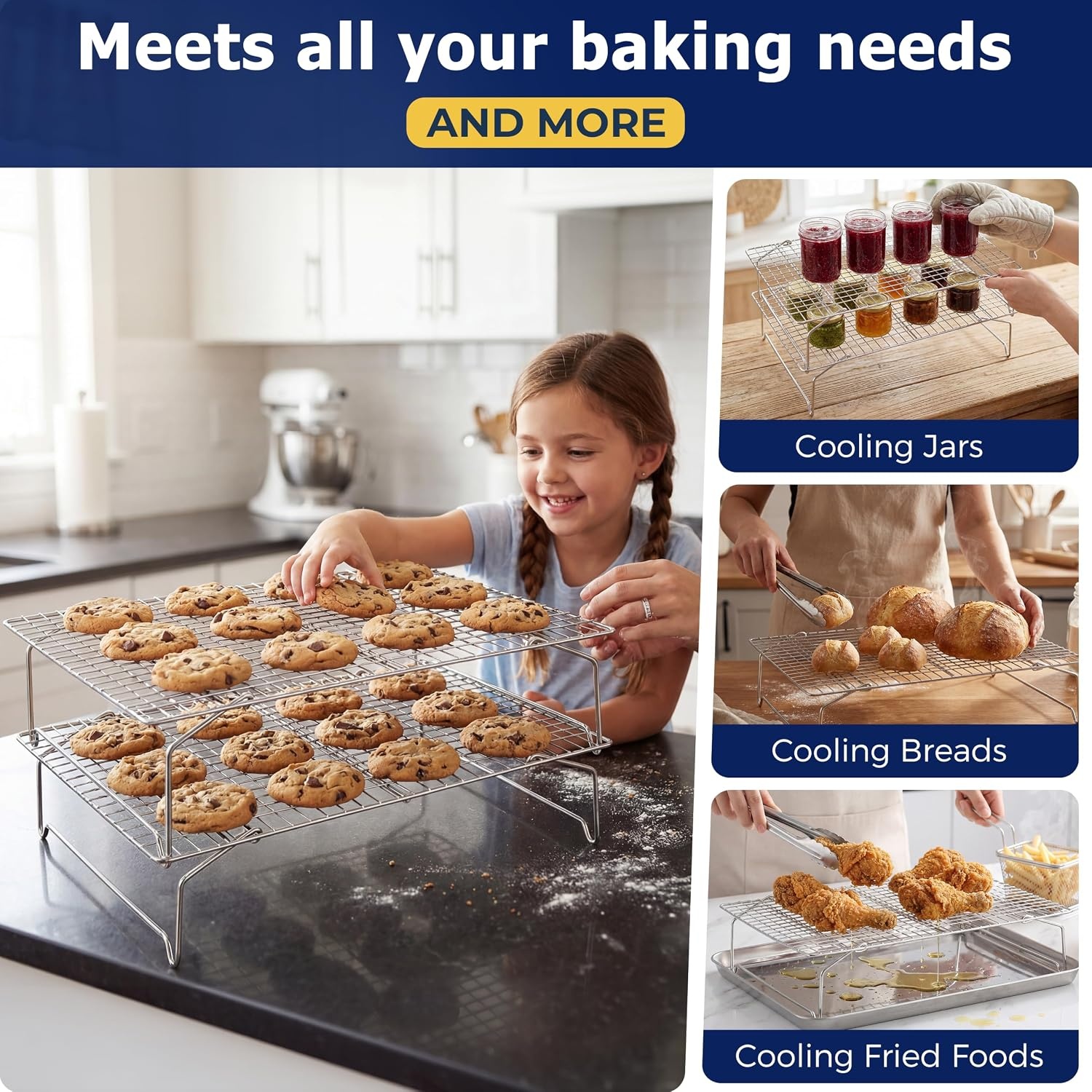image:imageEfar 5Tier Collapsible Cooling Racks for Cooking and Baking 15x102