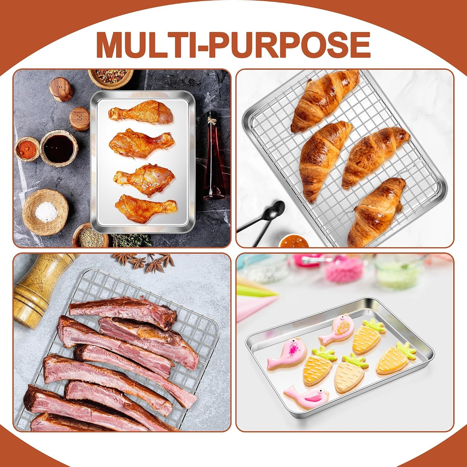 image:imageEfar Large Baking Sheet with Wire Rack 20 x 14 1 Pan 1 Cooling Rack105x8