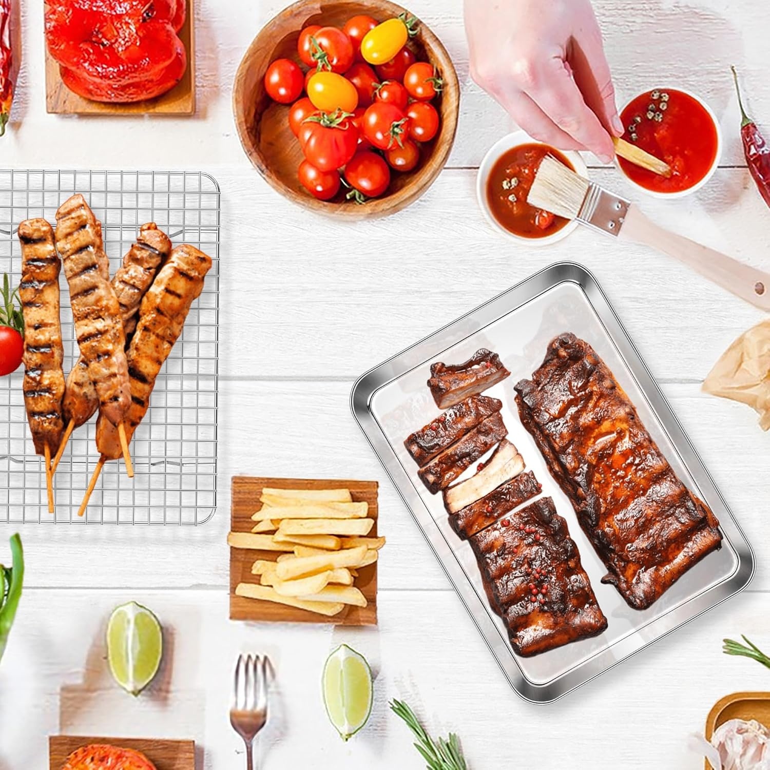 image:imageEfar Large Baking Sheet with Wire Rack 20 x 14 1 Pan 1 Cooling Rack125x95