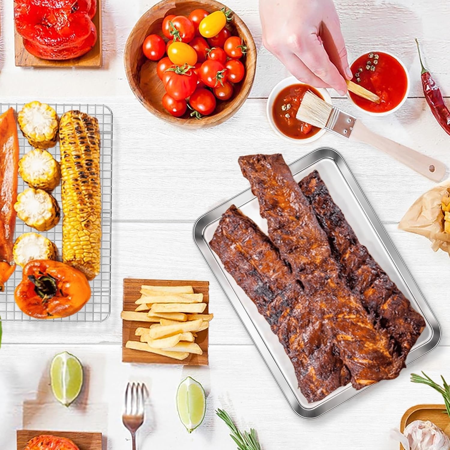 image:imageEfar Large Baking Sheet with Wire Rack 20 x 14 1 Pan 1 Cooling Rack16x12
