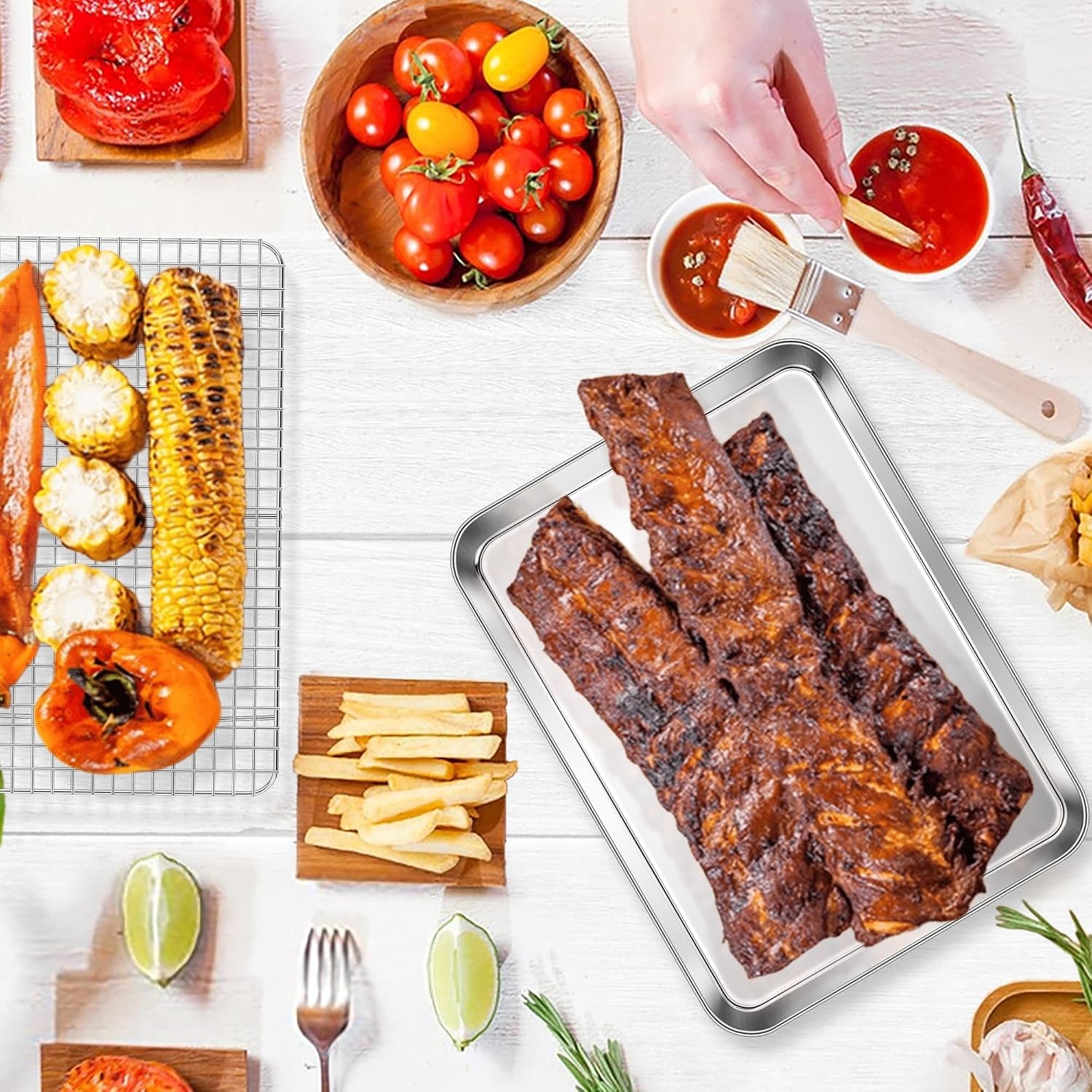 image:imageEfar Large Baking Sheet with Wire Rack 20 x 14 1 Pan 1 Cooling Rack176x13