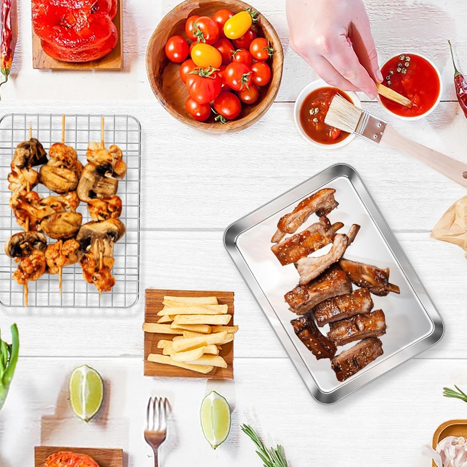 image:imageEfar Large Baking Sheet with Wire Rack 20 x 14 1 Pan 1 Cooling Rack93x73