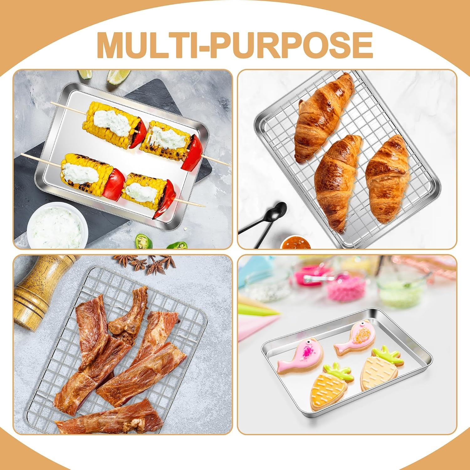 image:imageEfar Large Baking Sheet with Wire Rack 20 x 14 1 Pan 1 Cooling Rack93x73