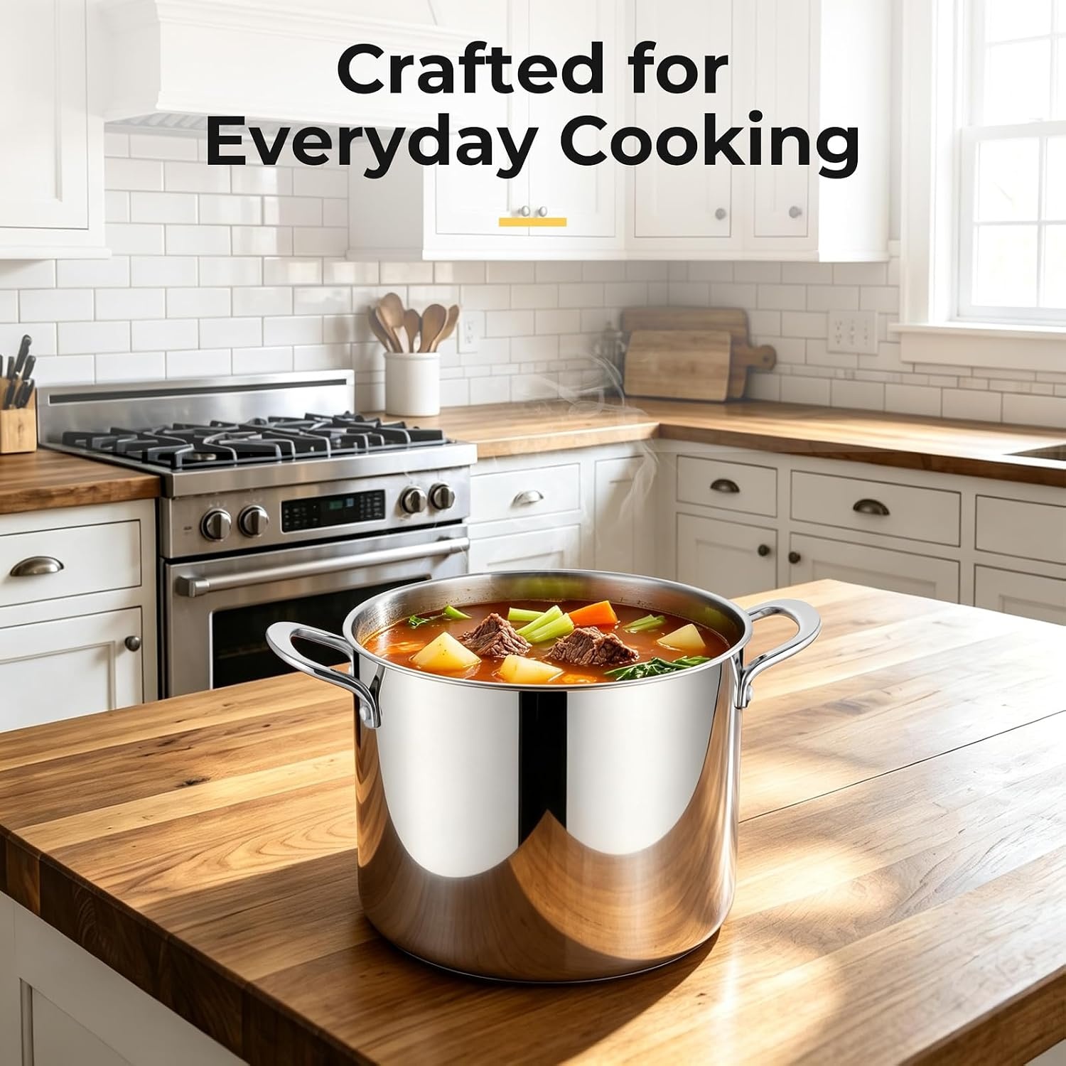 image:imageEfar Large Stainless Steel Stock Pot with Lid 24QT Induction Cooking Pot8 Quarts