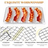 Cooling Rack Set of 2, E-far 18½x12½ Wire Racks for Baking Cooking Grilling(11.6” x 9.2”)