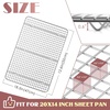 Cooling Rack Set of 2, E-far 18½x12½ Wire Racks for Baking Cooking Grilling(18.5″x12.6″)