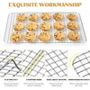 Cooling Rack Set of 2, E-far 18½x12½ Wire Racks for Baking Cooking Grilling(Half Sheet)