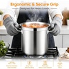 E-far 12 Quart Tri-Ply Stock Pot with Lid, Stainless Steel Cooking Pot(12 Quarts)