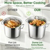 E-far 12 Quart Tri-Ply Stock Pot with Lid, Stainless Steel Cooking Pot(24 Quarts)